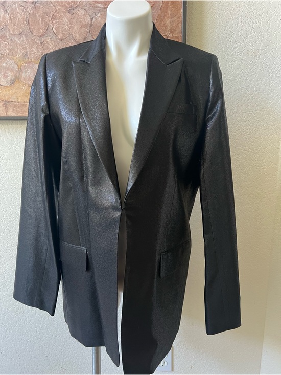 Victoria Beckham Jackets & Blazers - Victoria Beckham sz 8 NWOT Black Shimmery Single-Button Blazer